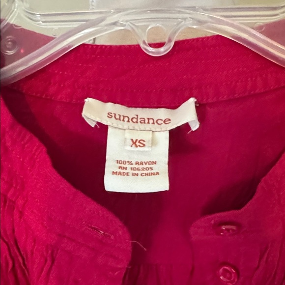 Sundance Mystic Falls Pleated Pintuck Tunic Blouse Fuchsia Pink XS - Picture 4 of 4
